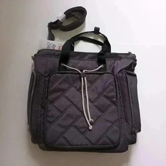 LUG Bustle Convertible Tote / Shoulder Bag / Top Handle Bag - Brushed Grey - Picture 6 of 16